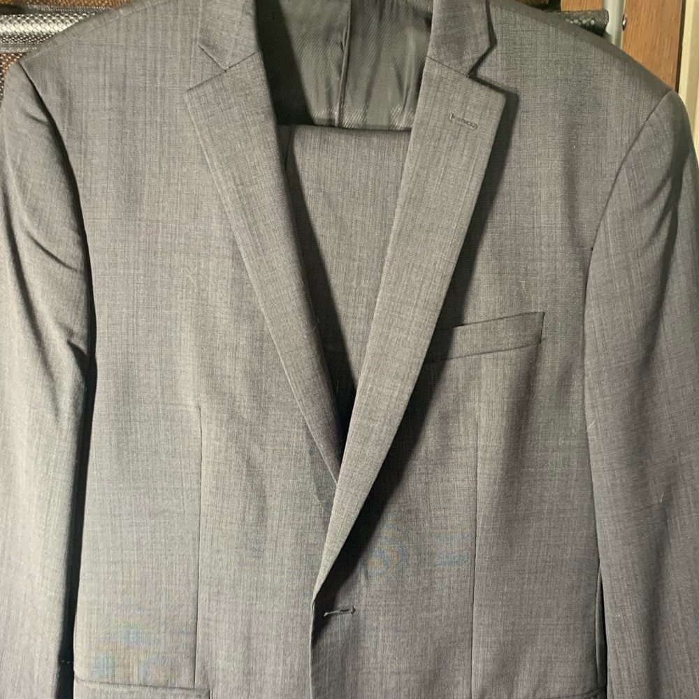 Bar III Slim Fit Suit Charcoal Grey 40R